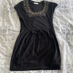 Minidress with Embellished Neckline